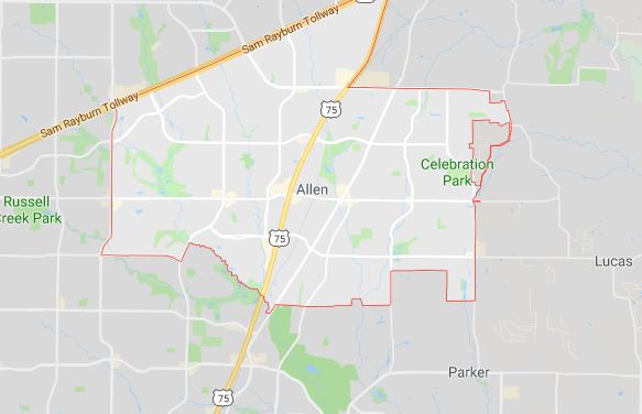 plumber allen tx map