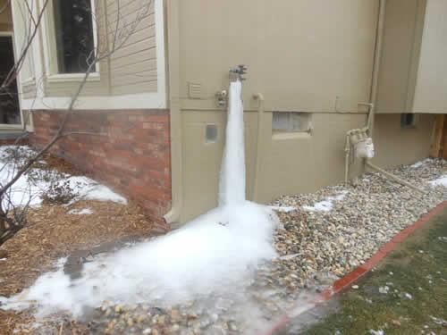 frozen hose bib plumbing problem